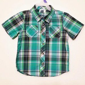 Carter's Plaid Short Sleeve Button Up Shirt For Boys.